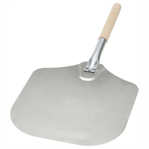 Professional Aluminum Pizza Peel with Wood Handle blade 12 x 14 Inch