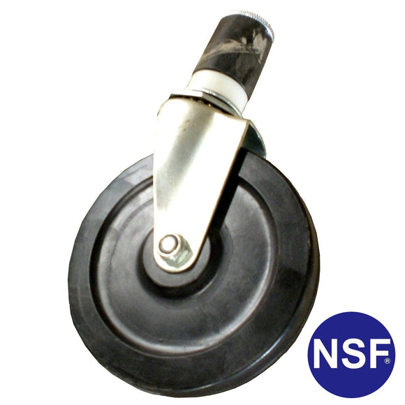 Professional Swivel Caster for Work Table, Rubber Wheels 5''