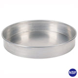 Commercial Aluminum Round Cake Pan Straight Side 3'' H, NSF Certified