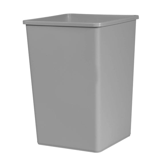 Professional Janitorial 35 Gallon Square Polypropylene Trash Can