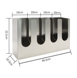Commercial Satin Stainless Steel 4-Section Cup and Lid Organizer