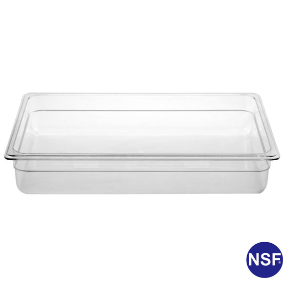 Professional Clear Transparent Polycarbonate Food Pan, Full Size
