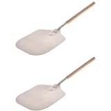 Professional Aluminum Pizza Peel with Wood Handle, Blade 12x14 Inch, 2 Pack
