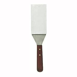 Professional Stainless Steel Square-End Spatula Turner with Wooden Handle
