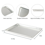 Professional Commercial Grade Aluminum Cookie Pan 13 x 18 inch half size