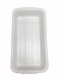25''x13 3/8''x4'' White Polypropylene Plastic Bus Tub / Food Storage Box