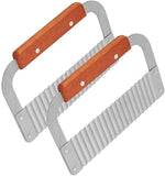 Professional Crinkle Cutter with Wood Handle Stainless Steel Blade 7-Inch