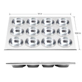 Top Kitchen Commercial Grade Natural Aluminum Muffin Cupcake Pan 12Cup 