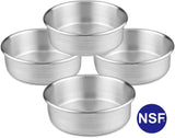 Professional Natural Aluminum Round Cake Pan Set Straight Sided, 8-Inch pack of 4