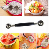 Stainless Steel Double-end Fruit Melon Baller Scoop with Plastic Handle