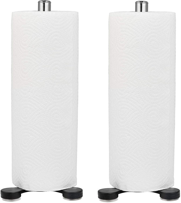 Wall Mounted SS Paper Roll Holder, Simple Stand Paper Towel Rack, 2 Pack
