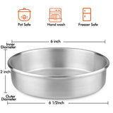 Professional Commercial Natural Aluminum Round Cake Pan (6"x2") 4 pack