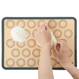 Professional Food Grade Silicone Mat – 16.5″×11.6″- made of reinforced fiberglass and food-grade silicone. 
