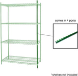 Commercial Epoxy Coating Wire Shelving Post with Leveling Foot
