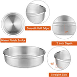 Professional Natural Aluminum Round Cake Pan Set Straight Sided, 3-Piece (6,8,10'')