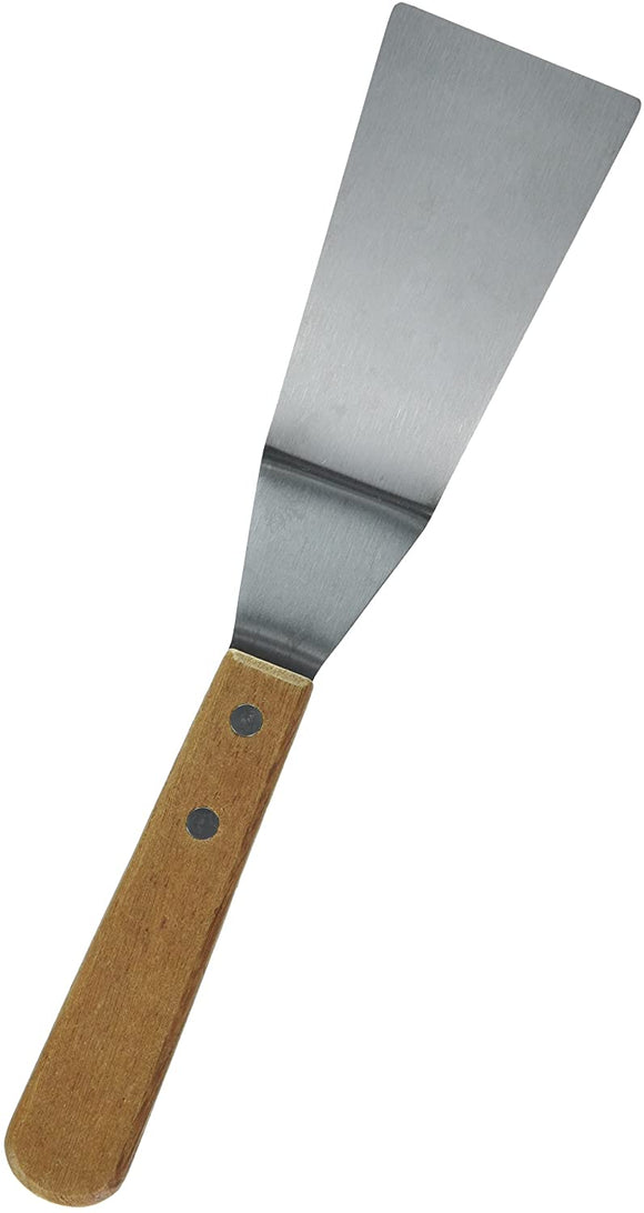 Professional Stainless Steel Grill Spatula with Wood Handle, 5-1/4x2-1/4'' Blade