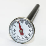 Stainless Steel Pocket Thermometer, 5" Stem, 0 to 220 Degrees F