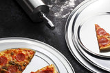Professional Restaurant-Grade Aluminum Pizza Pan, Baking Tray, Wide Rim
