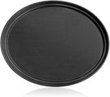 Professional Commercial Oval Plastic, Rubber Lined Non-Slip Tray