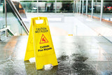 Wet Floor Caution Sign, Yellow, 24-Inch by 12-Inch Fold Up, Plastic