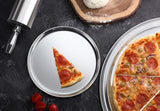 Professional Restaurant-Grade Aluminum Pizza Pan, Baking Tray, Coupe Style