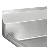 Two Compartment Stainless Steel Commercial Sink with Two Drainboards - 96"