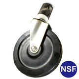 Professional Swivel Caster for Work Table, Rubber Wheels 5''