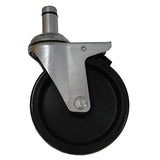 Professional Plug Caster for Wire Carts, Rubber Wheels 5''