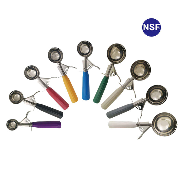 Food Grade Stainless Steel Scoop NSF Certified Plastic Handle 9 Colors –  TOP-KITCHEN