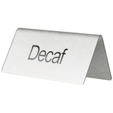 3" x 1 1/2" Double Sided Stainless Steel Table Tent Sign