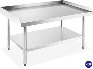 Commercial Stainless Steel Equipment Stand with Galvanized Undershelf