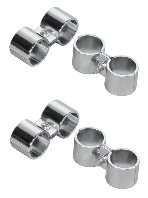 Commercial Chrome Post Clamp for Wire Shelf - Pack of 4