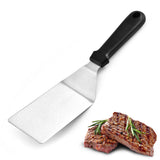 Professional Stainless Steel Square-End Spatula Turner with Plastic Handle