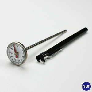 Stainless Steel Pocket Thermometer, 5" Stem, 0 to 220 Degrees F