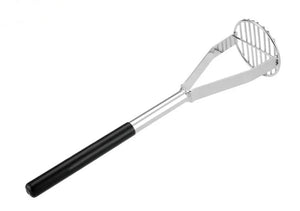 Chrome Plated Potato Masher with Long PVC Handle, Round