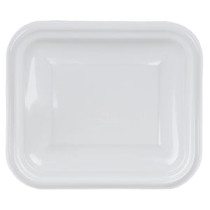 Commercial 14 1/2" x 12 1/2" x 5" Plastic White Storage Box Lid