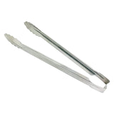 Commercial Restaurant One Piece Stainless Steel Scalloped Utility Tong