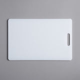18" x 12" x 1/2" White Polyethylene Cutting Board, NSF Certified