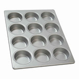 Commercial 12 Cup 6.2 oz. Glazed Aluminized Steel Jumbo Muffin / Cupcake Pan