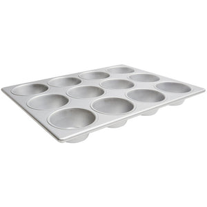 Commercial 12 Cup 6 oz. Glazed Aluminized Steel Jumbo Muffin / Cupcake Pan