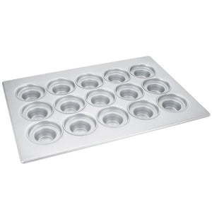 Commercial 15 Cup 7.5 oz. Glazed Aluminized Steel Jumbo Crown Muffin Pan
