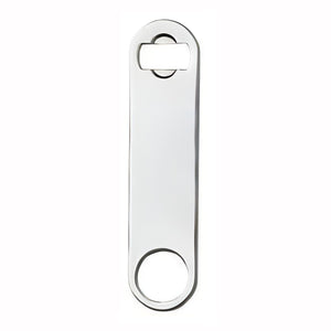 Professional Stainless Steel Hand-Held Flat Bottle Opener, 7-Inch