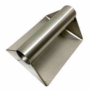 6 5/8'' x 5 3/8'' x 3 9/16'' Stainless Steel Rectangle Burger Press