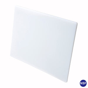 10" x 6" x 1/2" White Polyethylene Cutting Board, NSF Certified