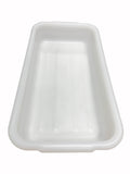 25''x13 3/8''x4'' White Polypropylene Plastic Bus Tub / Food Storage Box