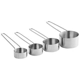 Professional 4-Piece Stainless Steel Measuring Cup Set with Wire Handles