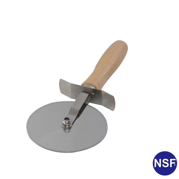Professional Pizza Cutter Stainless Steel Wheel with Wooden Handle