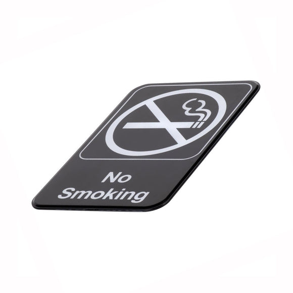 Professional Plastic No Smoking Sign - Black and White 9