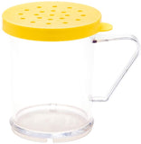 Restaurant 10 oz. Polycarbonate Shaker with Yellow Lid for Ground Cheese