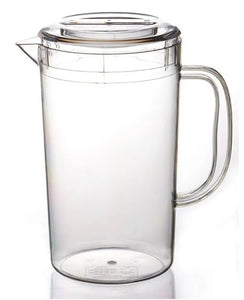 Commercial Restaurant-Grade 2 Liter Polycarbonate Pitcher with Lid
